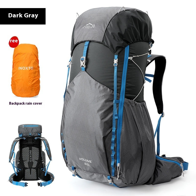 55L Hiking Backpack – Lightweight Trekking BackpackDark Grey