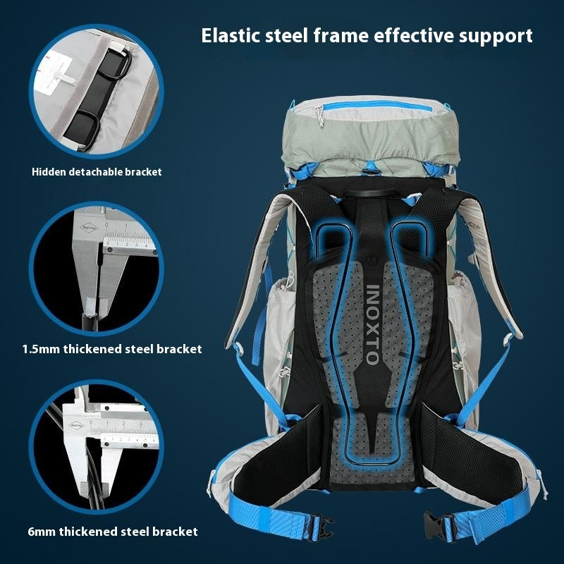 55L Hiking Backpack – Lightweight Trekking Backpack Elastic Frame