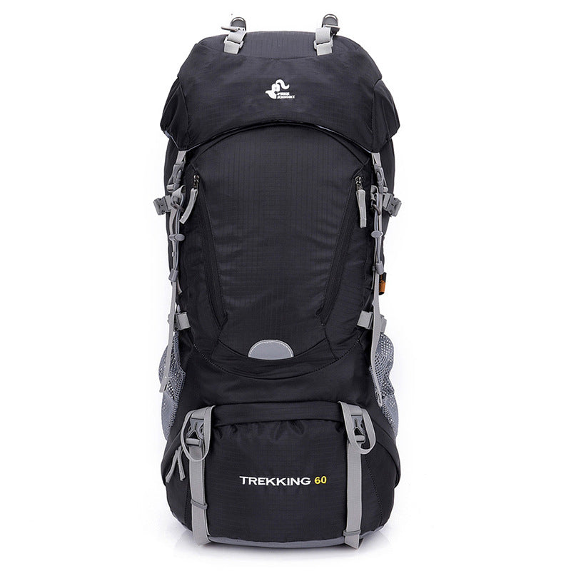 60L Hiking Backpack – Lightweight Waterproof Trekking Black Rucksack