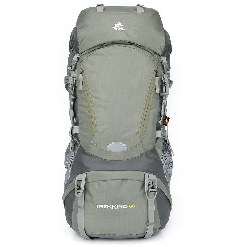 60L Hiking Backpack – Lightweight Waterproof Trekking Green Rucksack