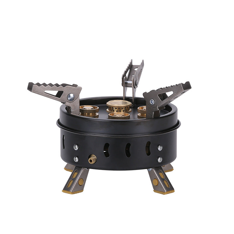 Premium Portable Camping Gas Stove – High-Power Outdoor Cooking System Black