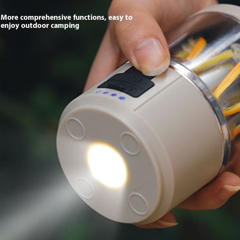 Rechargeable LED Camping Lantern – Dimmable Tent Light with Flashlight Torch