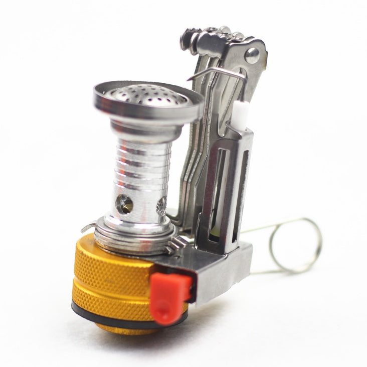 Ultralight Portable Camping Gas Stove – Foldable Backpacking Burner Folded In